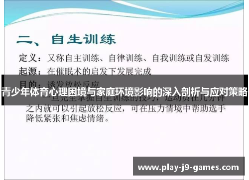 青少年体育心理困境与家庭环境影响的深入剖析与应对策略